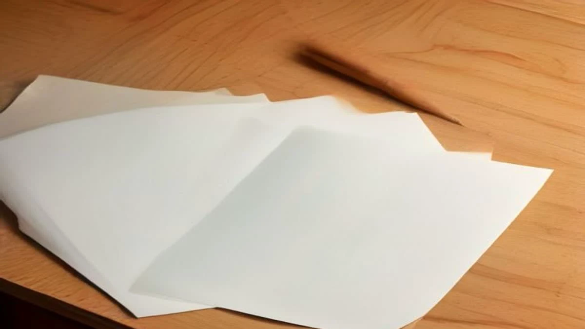 top-down flat lay of a close-up of a spreadsheet printout and a pen on a wooden desk (illustrative image)